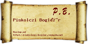 Piskolczi Boglár névjegykártya